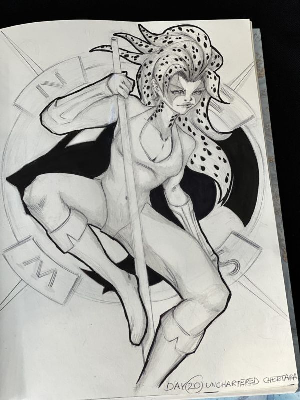 Image for Inktober / Arttrober Fusion 2024 Day 20: Uncharted Cheetara (ThunderCats