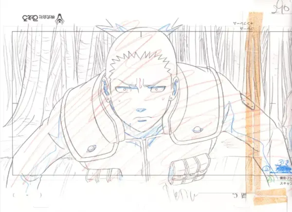Image for Naruto Shippuden Animation Production Sketch Genga Cel 05 // Anime Art Douga