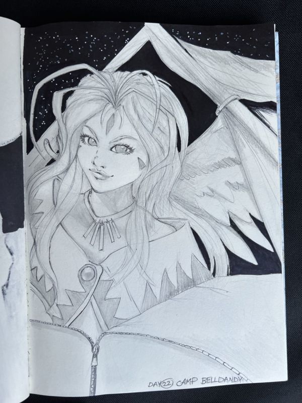 Image for Inktober / Arttrober 2024 Fusion Day 22: Belldandy Camp