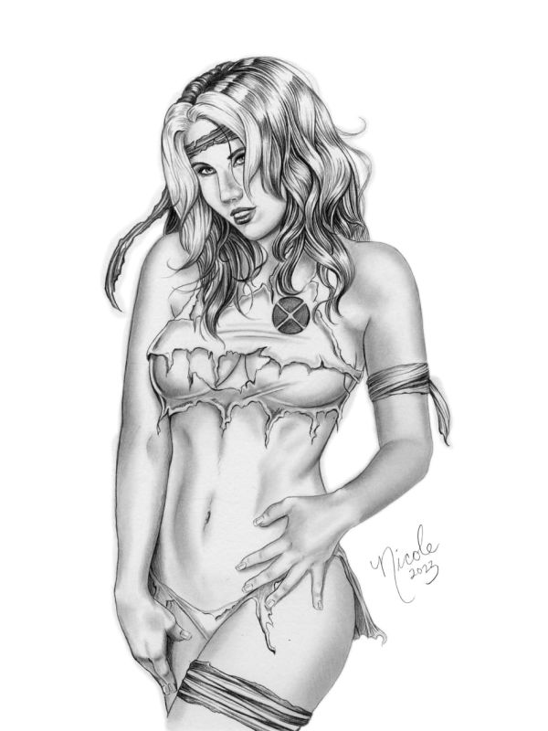 Image for Savage Nicole graphite sketch by Nicole Brune