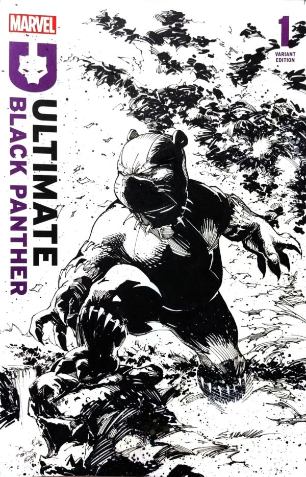 Image for Pooh panther on Black panther sketch cover by Manu Silva