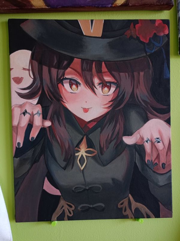 Image for HU TAO from Genshin Impact acrylic painting