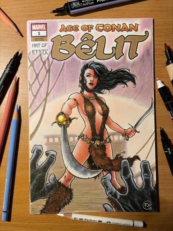 Image for "Bêlit" (Age of Conan) EFFIX sketch cover