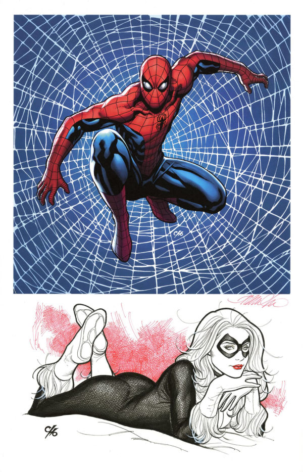 Image for Black Cat Original Art on Spider-Man Print 04 by Frank Cho