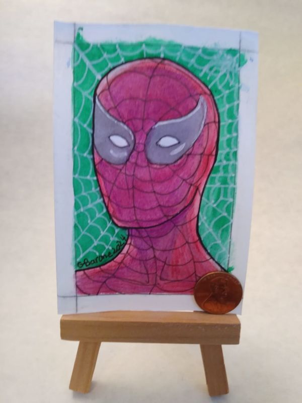 Image for Spiderman mix media head shot