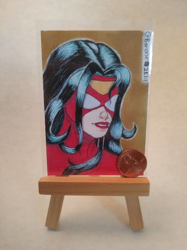 Image for Sketch Card Head Shot of Spider-Woman