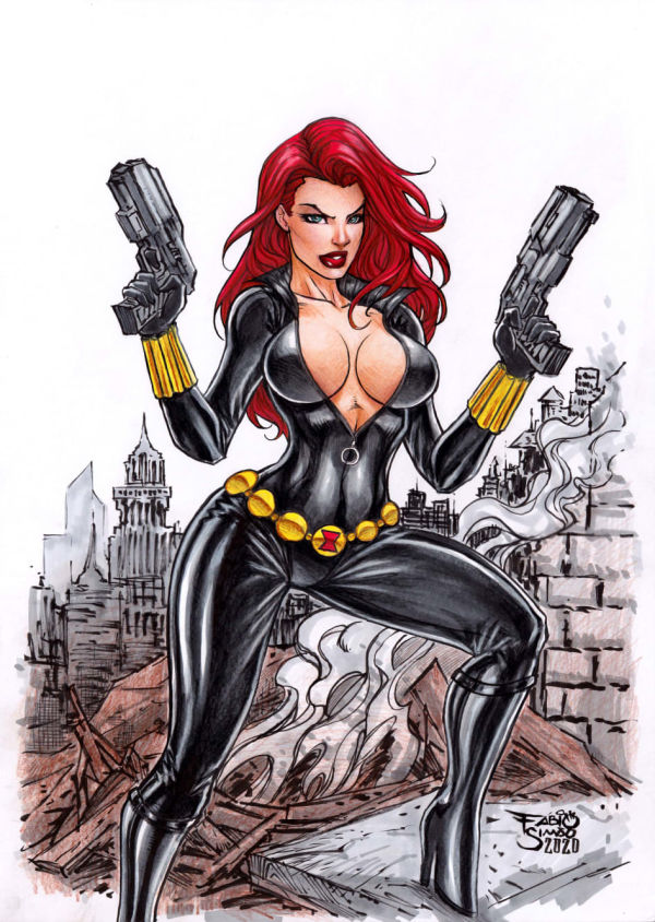 Image for Black Widow Pinup by Fábio Simão