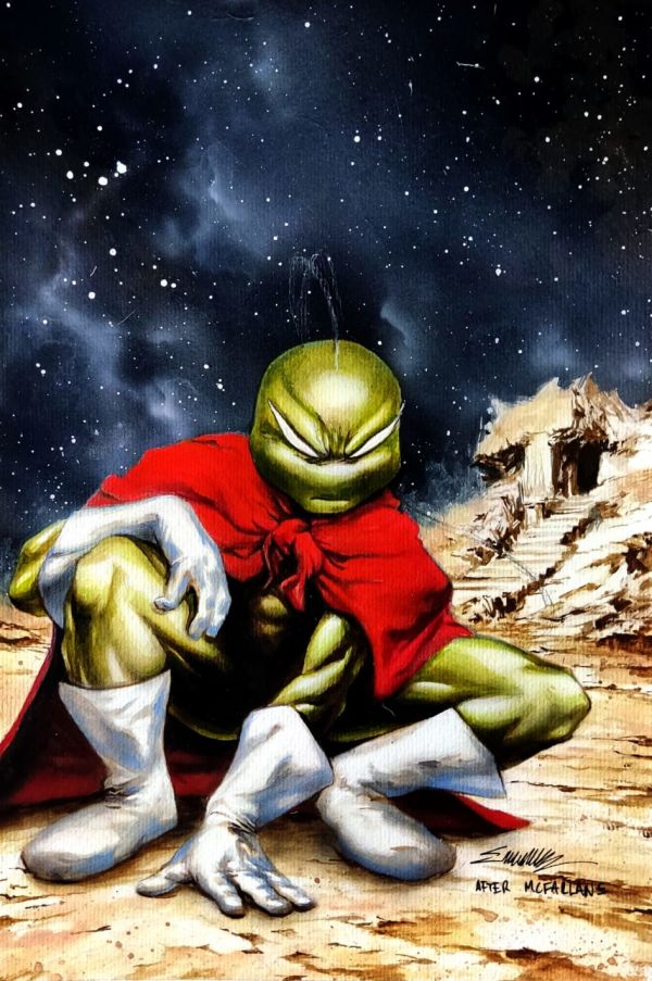 Image for The Intergalactic Riptoadz - homage to Spider Man #1 Acrylic Painting by Manu Silva 