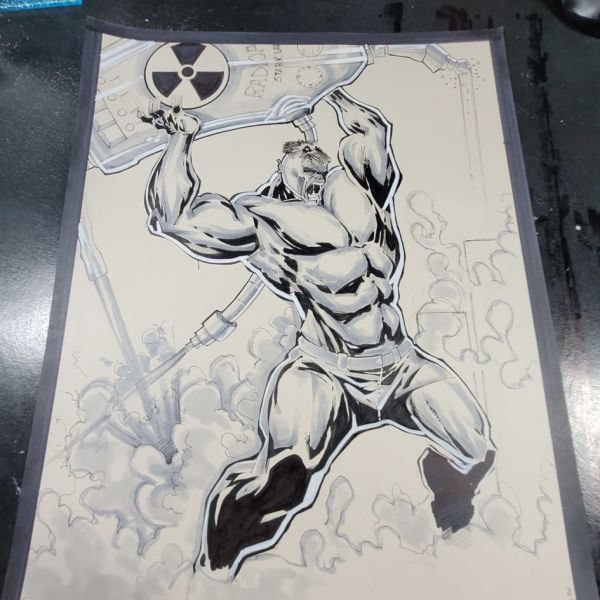 Image for The hulk smash on tone paper