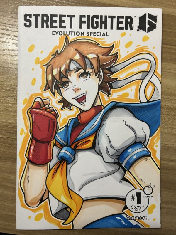 Image for Sakura Street Fighter Comic Cover Sketch