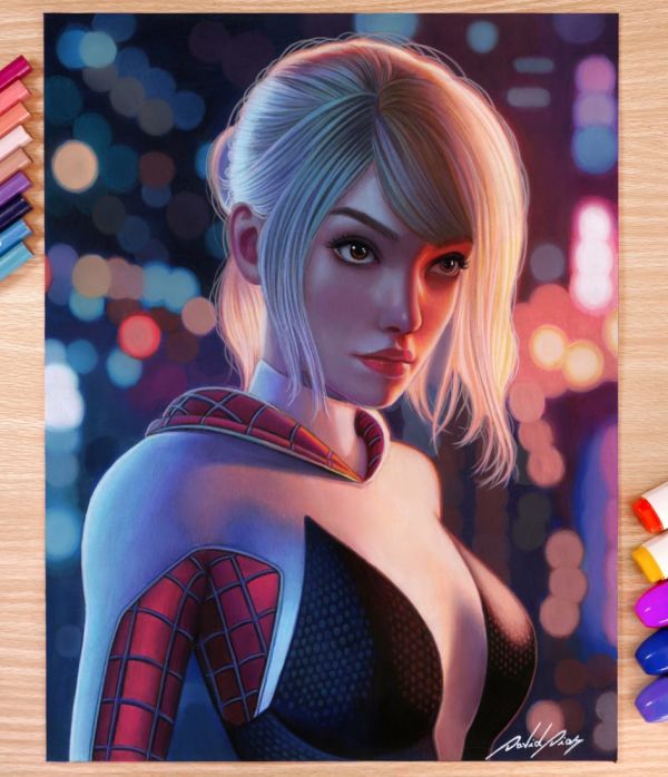 Image for Spider Gwen - Original Artwork by David Dias 