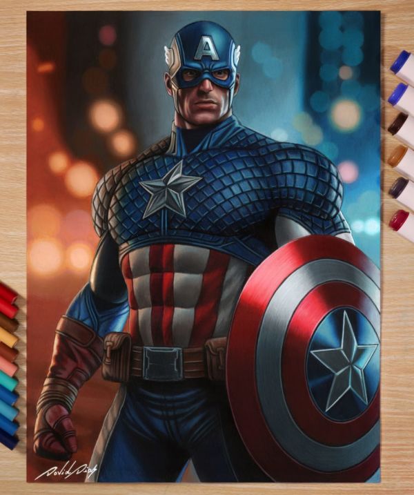 Image for Captain America - Original Artwork by David Dias 