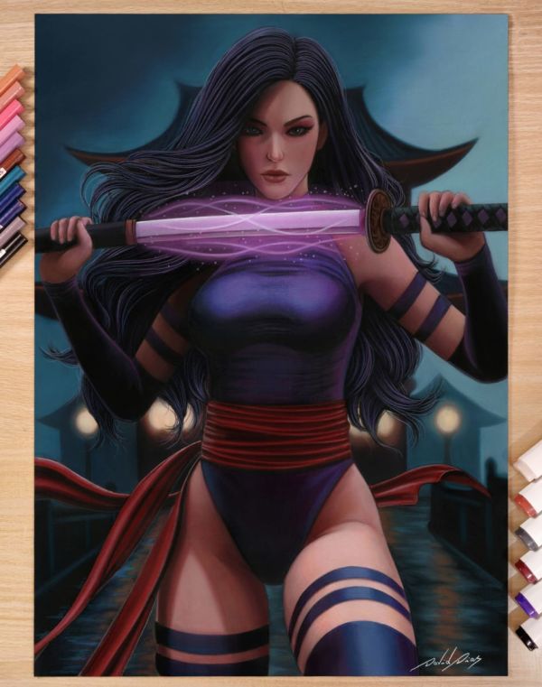 Image for Psylocke - Original Artwork by David Dias 
