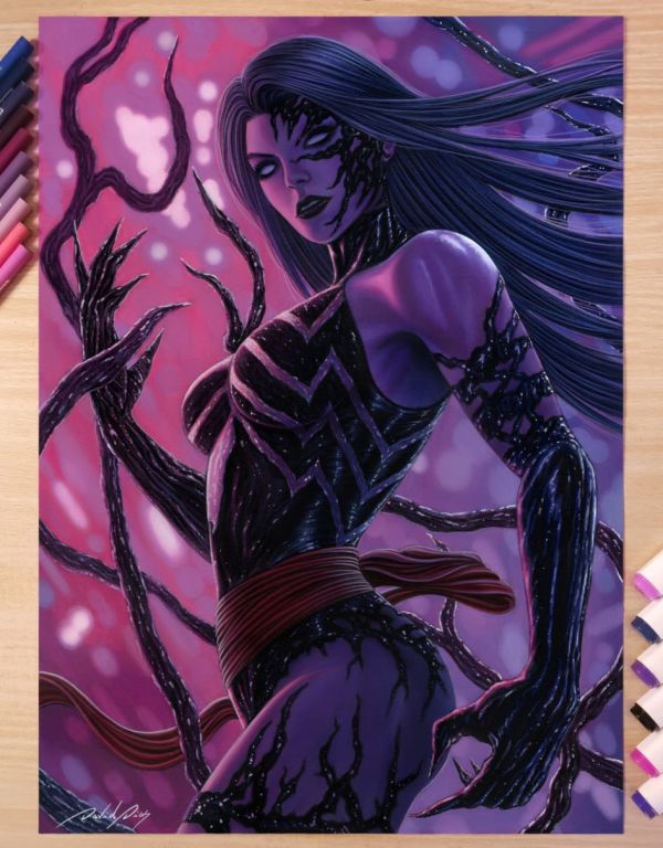 Image for Venomized Psylocke - Original Artwork by David Dias 