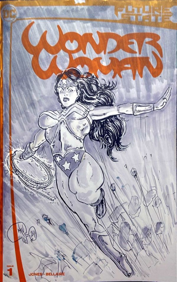 Image for WONDER WOMAN sketchcover - B&W marker