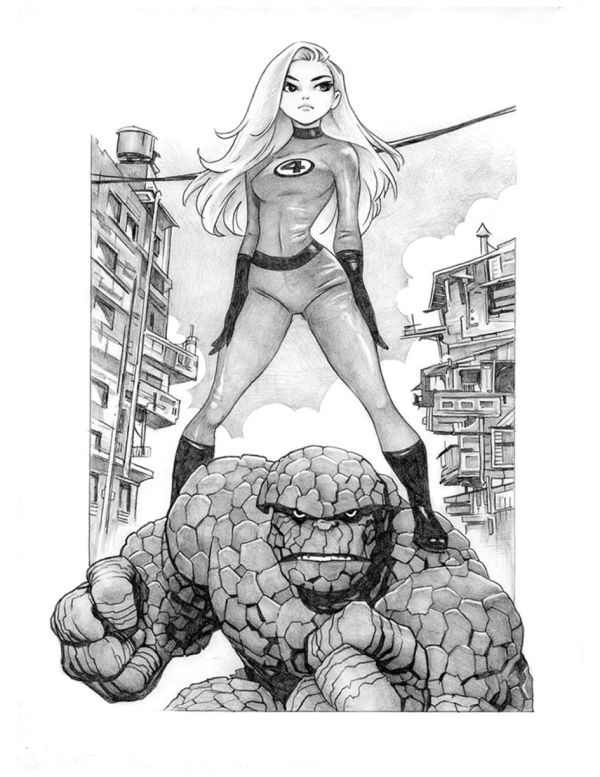 Image for "Standing on the Shoulders of Giants" original pencil sketch from Dave Nestler