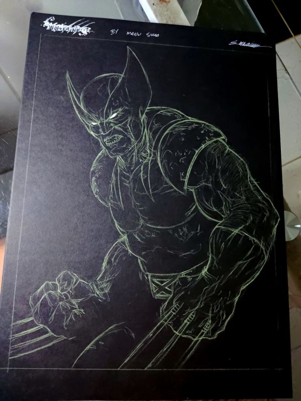 Image for Wolverine Black paper 11x17 by Manu Silva 