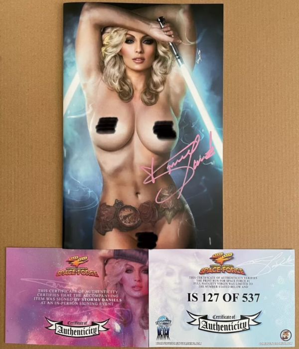 Image for Signed Stormy Daniels Space Force Issue 1 Full Nude Art By Shikari COA Trump