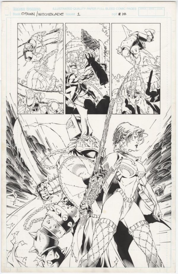 Image for MEDIEVAL SPAWN/WITCHBLADE #1 PAGE 18 by BRANDON PETERSON & Weems