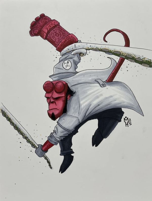 Image for Hellboy Fighting Tentacles