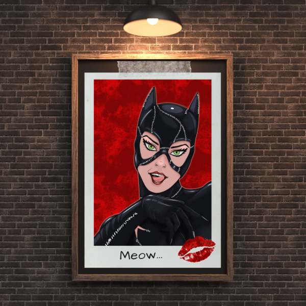 Image for Meow Kiss Polaroid Print