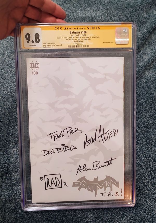 Image for Batman 100 Blank Variant X5 SIGNED CGC 9.8
