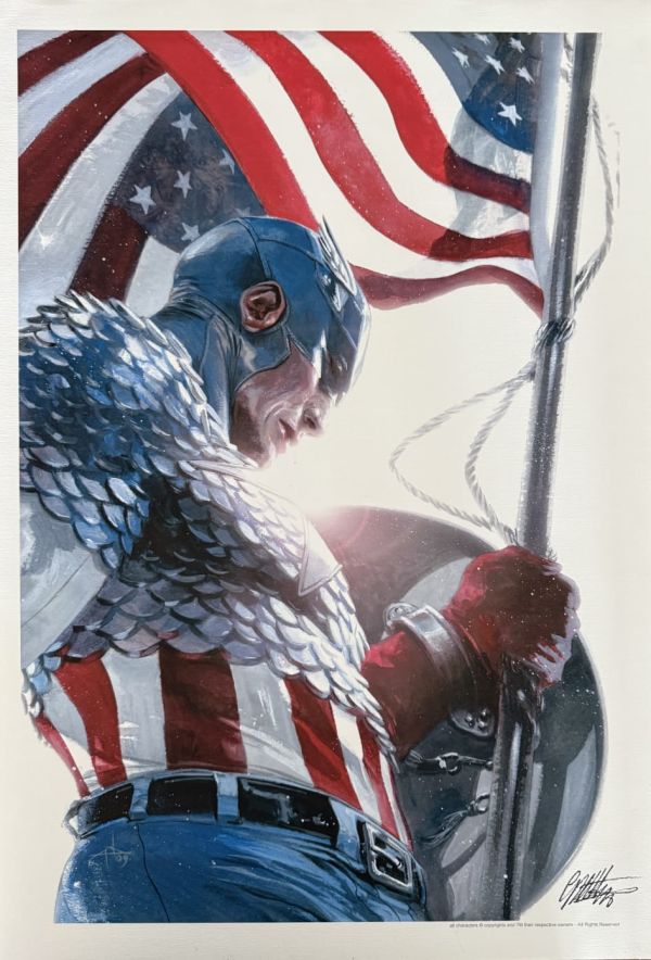 Image for Captain America Canvas signed by Gabriele Dell‘Otto