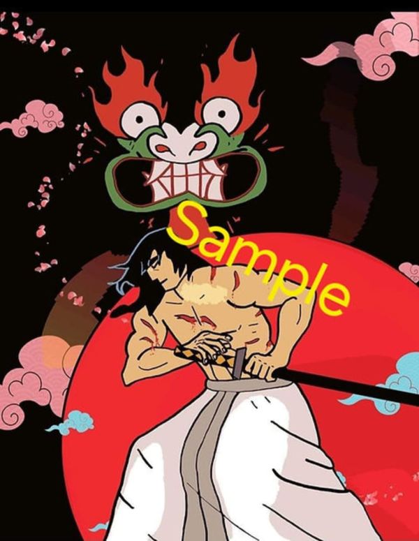 Image for Samurai Jack & Aku 11x14 Matte Print