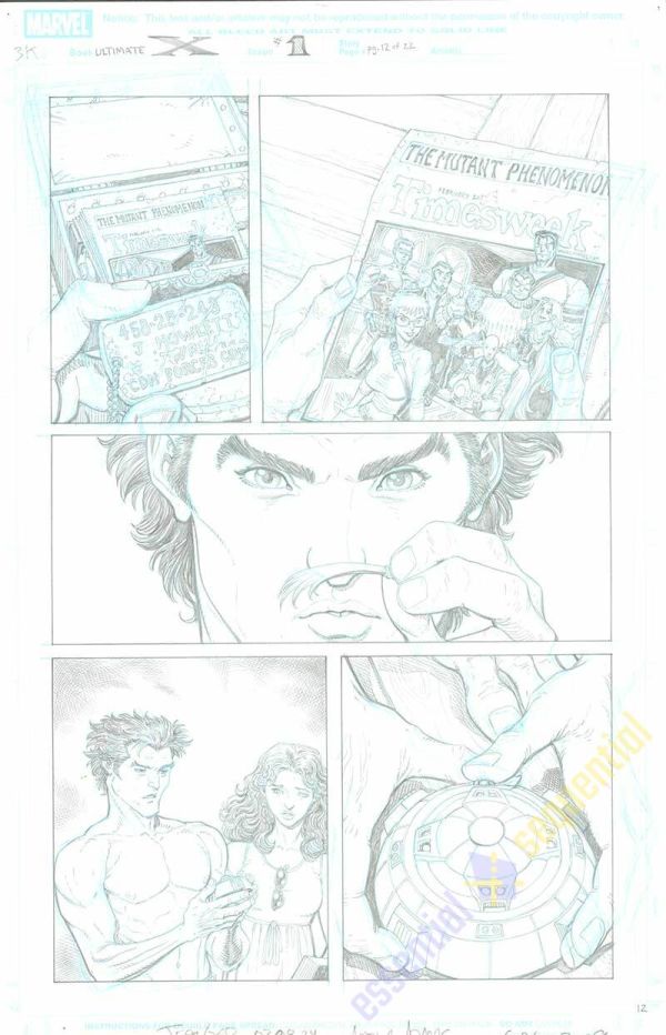 Image for Ultimate X #1 p.12 by Arthur Adams