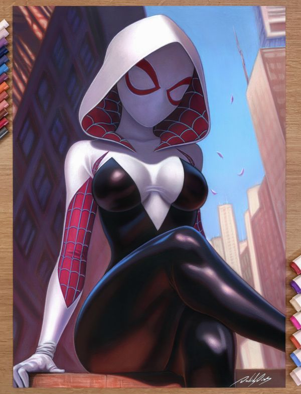 Image for Spider Gwen 12x17" Original Artwork by David Dias 