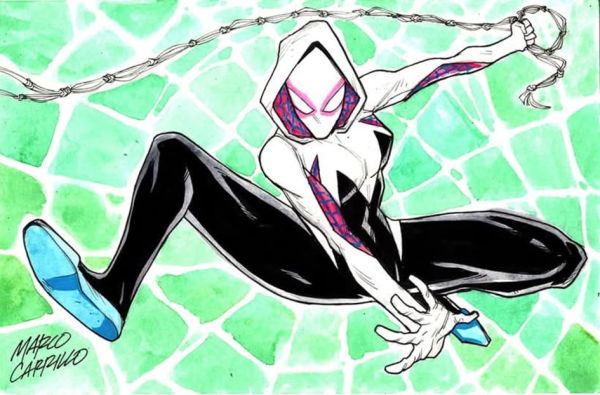 Image for Spider-gwen watercolor illustration 