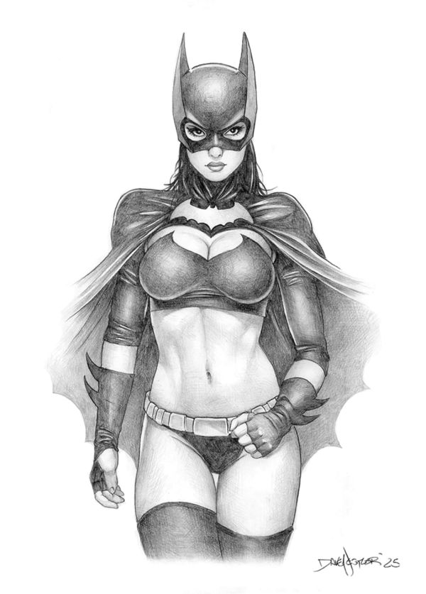 Image for "Batgirl", skimpy costume version, original pencil sketch from artist Dave Nestler