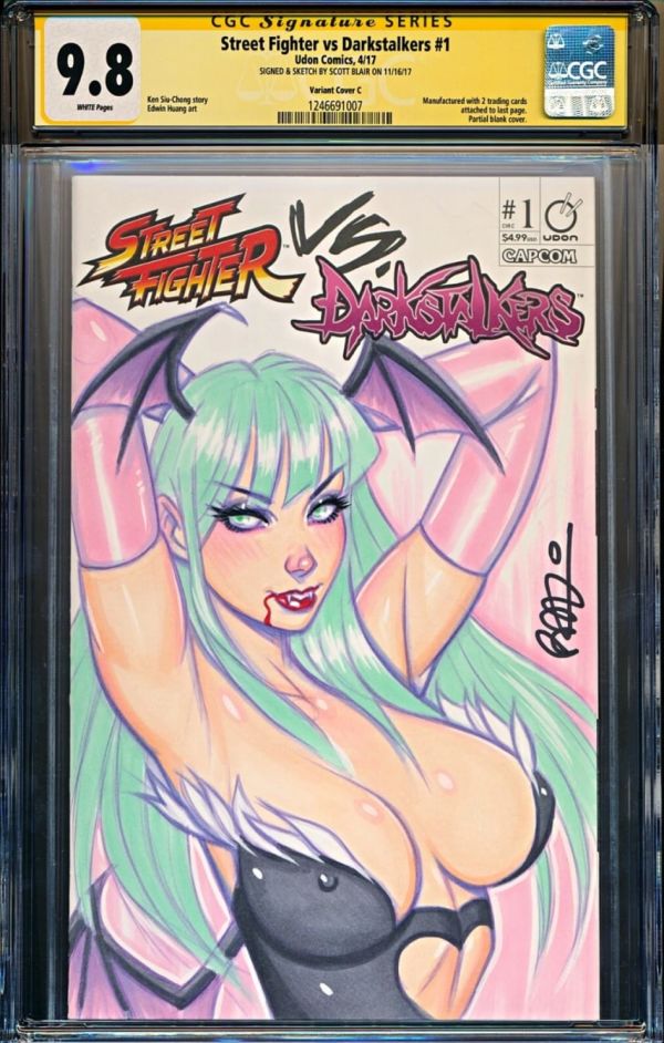 Image for Darkstalkers Morrigan Sketch Cover by Scott Blair CGC 9.8