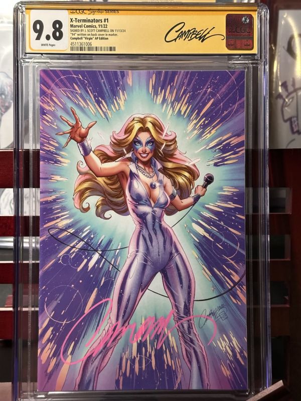 Image for X-Terminators #1 J.  Scott Campbell Signed Virgin AP Edition LTD 300  CGC SS 9.8  1 of 7 in Top Pop