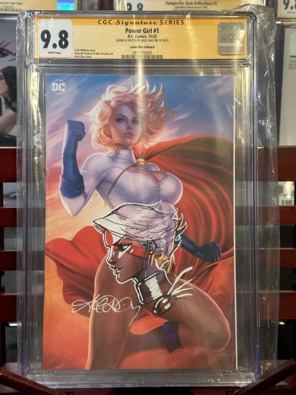Image for Power Girl #1 Ariel Diaz Exclusive Virgin Signed and Remarked CGC SS 9.8