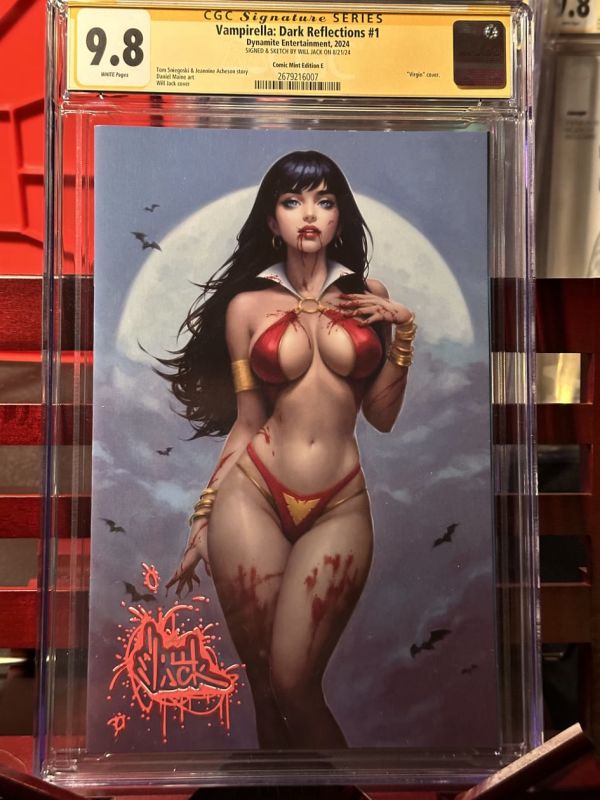 Image for Vampirella: Dark Reflections #1  Will Jack Exclusive Bloody Virgin LTD 150 **Signed and Remarked CGC SS 9.8**