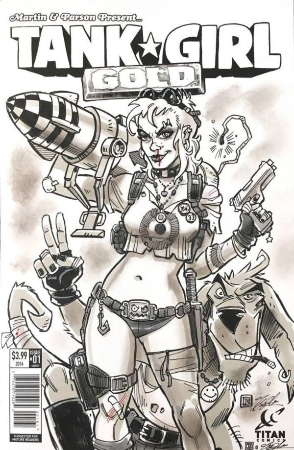Image for Tank Girl sketch cover by Tim Shinn