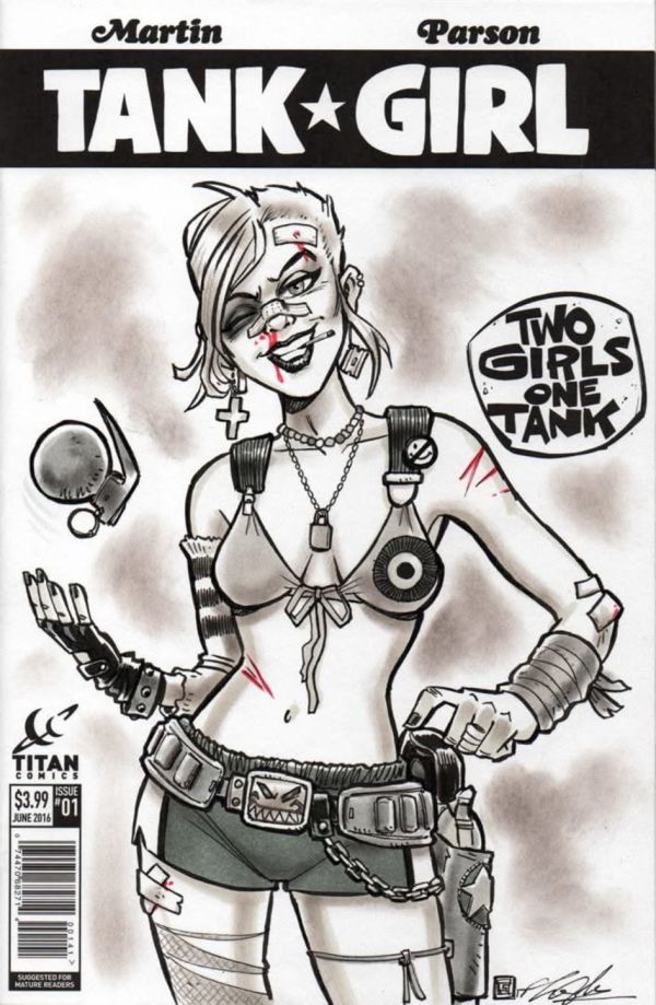 Image for Tank Girl sketch cover by Tim Shinn