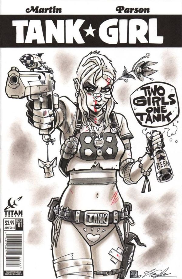 Image for Tank Girl sketch cover by Tim Shinn