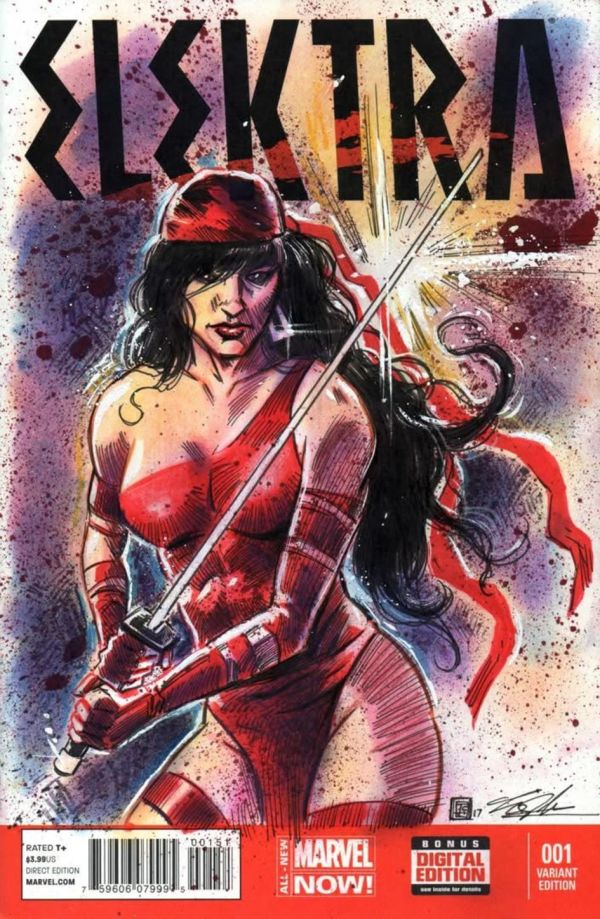 Image for Elektra sketch cover by Tim Shinn