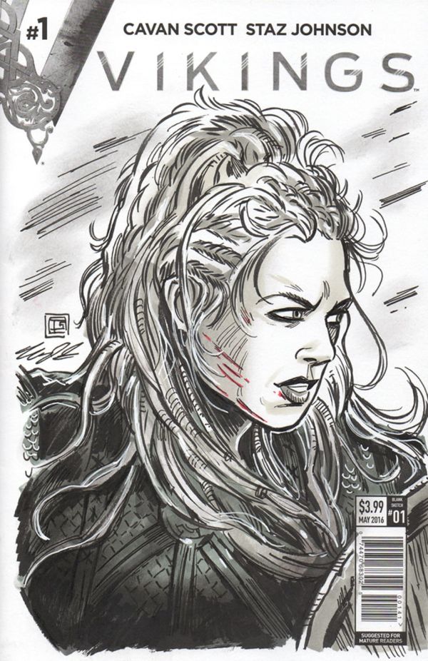 Image for Vikings Lagertha sketch cover by Tim Shinn