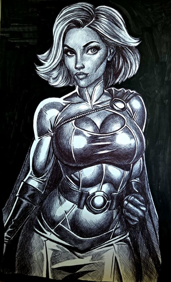 Image for Power Girl Original Ink Art