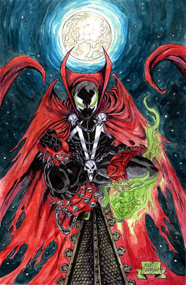Image for SPAWN 11x17 inch watercolor illustration spawnuary