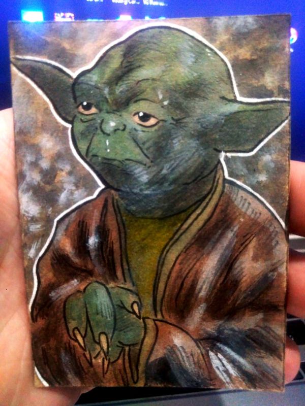 Image for Yoda Sketch Card STAR WARS PSC 1/1