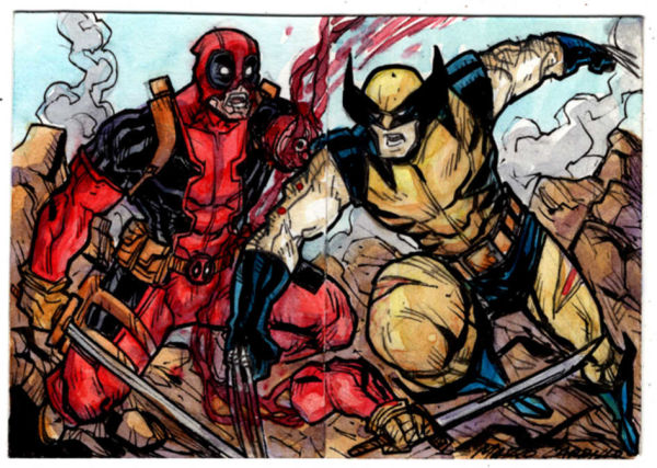 Image for Deapool vs Wolverine two sketch card puzzle
