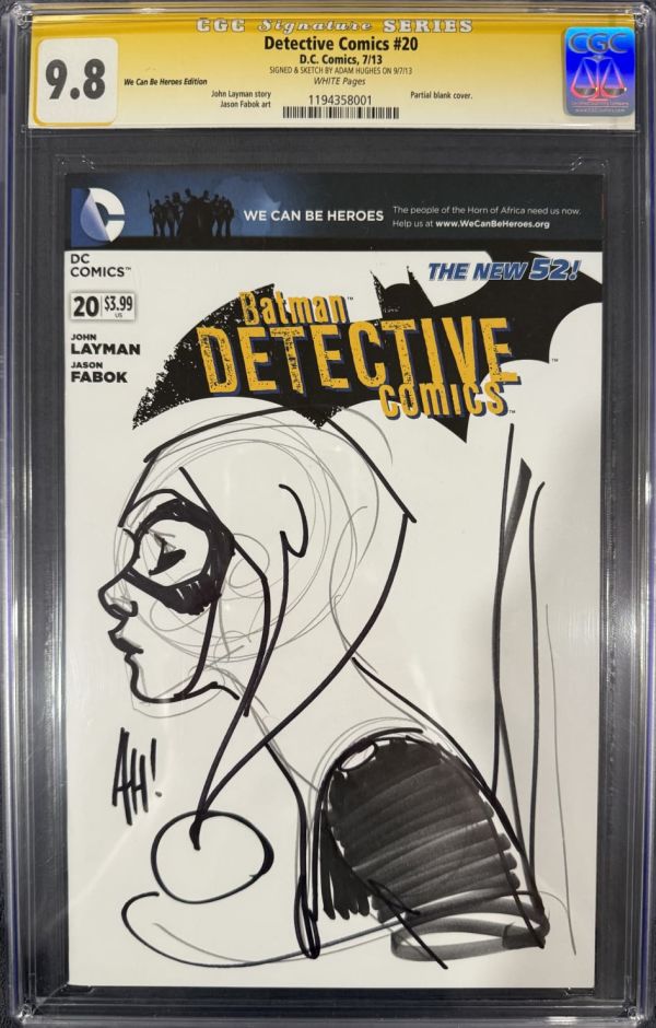 Image for Harley Quinn Original Art Sketch by Adam Hughes Detective Comics #20 CGC 9,8