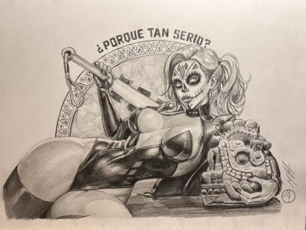 Image for Harley Quinn Day of the Dead Sketch