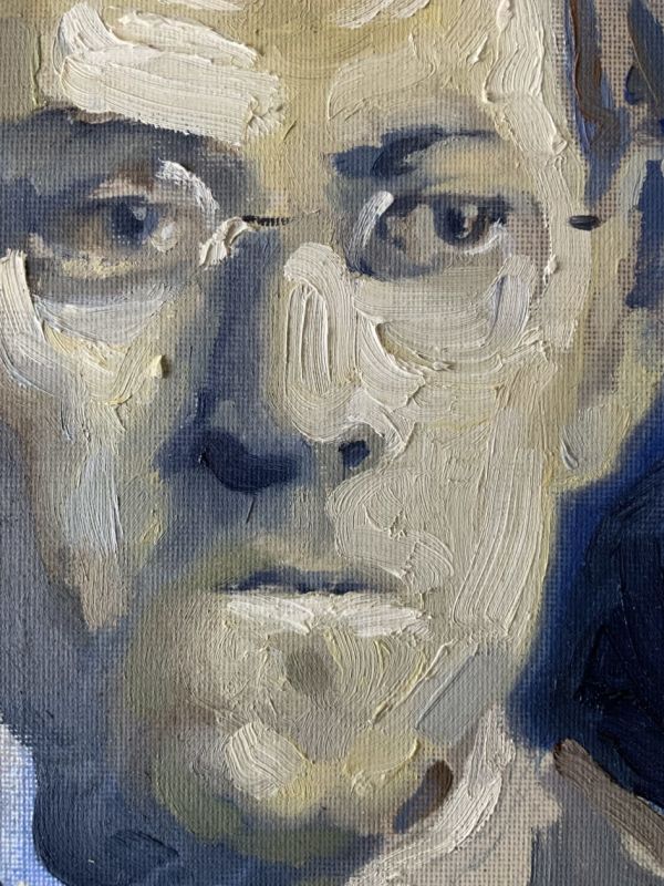 Image for H P LOVECRAFT : Portrait Painting on Canvasboard 