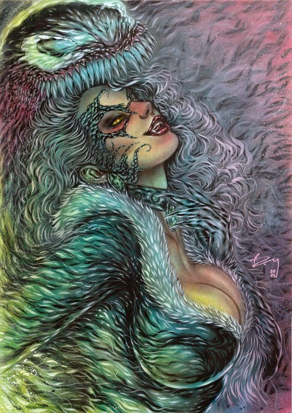 Image for Venomized Black Cat - Original Art by Denn C. Mendes