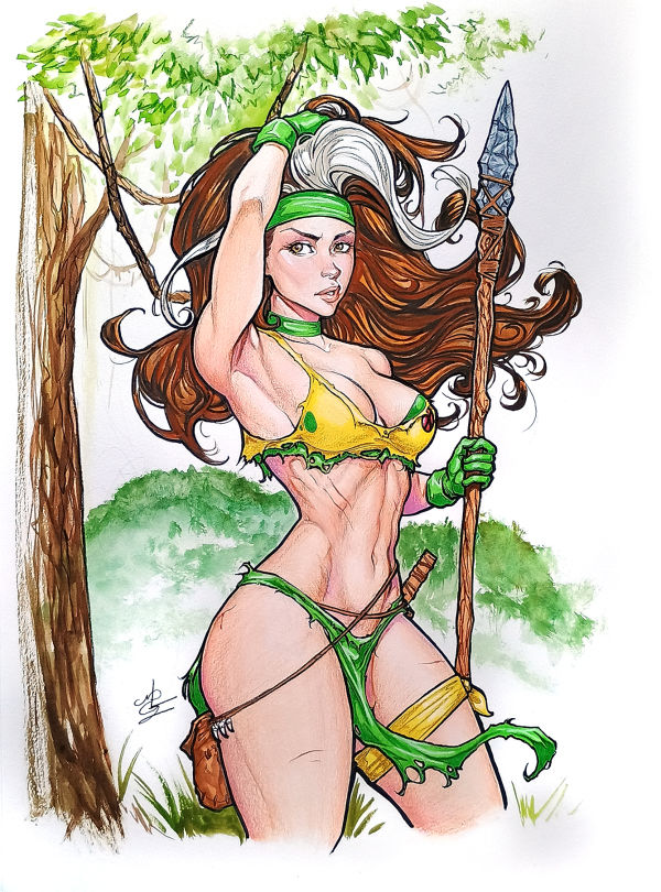 Image for Savage Lands Rogue Jungle Pin-Up by M. R. Gunn